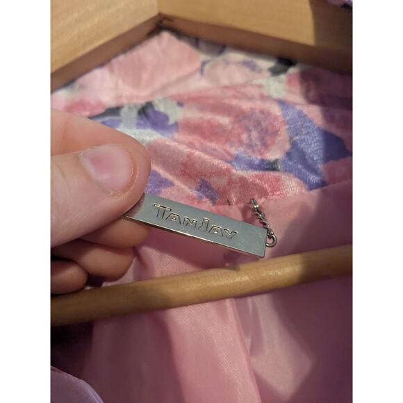 Tanjay Floral pink blazer size 14P - Picture 6 of 8